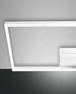 Stropné svietidlá Fabas Luce Stropné LED svietidlo Bard 42x42cm 1-pl., biele