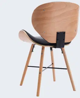 Jedálenské stoličky a kreslá Jedálenská stolička 2 ks ohýbané drevo Dekorhome Hnedá / krémová