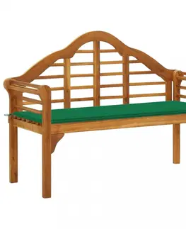 Záhradné lavice Záhradná lavica s poduškou 135 cm Dekorhome Sivá kocka