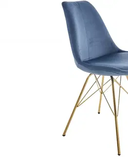 Jedálenské stoličky a kreslá Jedálenská stolička 2 ks IKAROS Dekorhome Modrá