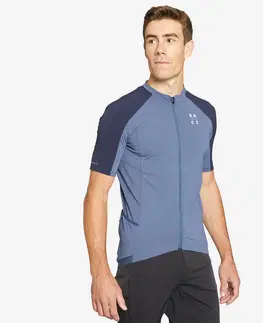 dresy Pánsky dres Race 700 s krátkym rukávom na horskú cyklistiku modrý