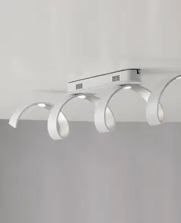 Stropné svietidlá Eco-Light Stropné LED svietidlo Helix v bielo-striebornej