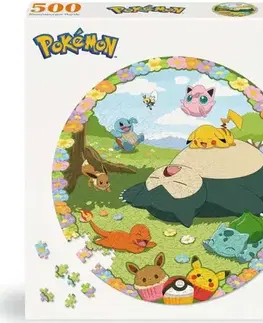 500 dielikov Ravensburger Kruhové puzzle: Roztomilí Pokémoni 500 Ravensburger