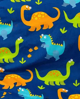 Obliečky 4Home Detské bavlnené obliečky do postieľky Dino, 100 x 135 cm, 40 x 60 cm