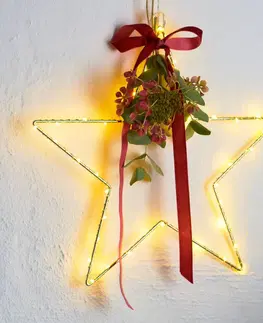 Vianočné svetelné hviezdy Sirius Deko LED hviezda Liva Star, zlatá, Ø 30 cm