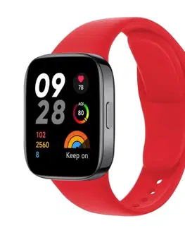 Príslušenstvo k wearables FIXED Silikónový remienok pre Xiaomi Redmi Watch 3, červený
