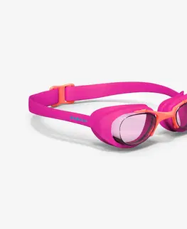 plávanie Plavecké okuliare 100 XBASE veľkosť S číre sklá ružové