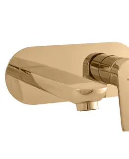Kúpeľňové batérie SLEZAK-RAV - Vodovodná batéria umývadlová vstavaná COLORADO - zlato, Farba: zlato CO135Z