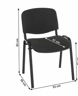 Konferenčné stoličky Kancelárska stolička, sivá, ISO NEW