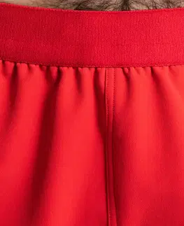 nohavice Pánske ragbyové šortky R500 červené