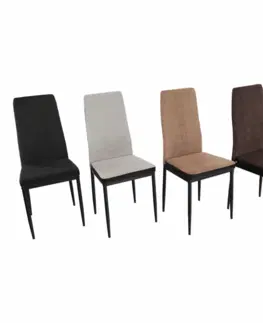 Stoličky Jedálenská stolička, tmavohnedá/čierna, ENRA