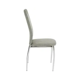 Stoličky Jedálenská stolička, béžový melír/chróm, OLIVA NEW