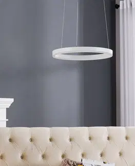 Závesné svietidlá Arcchio Závesné svietidlo LED Arcchio Albiona, biele, 40 cm