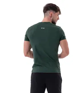 Pánske tričká Pánske tričko Nebbia „Reset“ 327 Dark Green - L