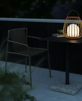Vonkajšie osvetlenie terasy Nordlux Stolová LED lampa Jim To Go, vonkajšia, oranžová