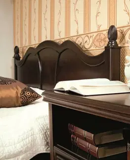 Postele TARANKO Wersal W-F 160 rustikálna manželská posteľ wenge