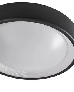 Vonkajšie stropné svietidlá Lindby Vonkajšie stropné svietidlo Lindby LED, čierna/biela, okrúhle