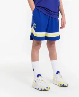 basketbal Detské basketbalové šortky SH 900 NBA Warriors modré