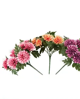 Drobné dekorácie a doplnky 3 kytice umelých kvetov Jiriny