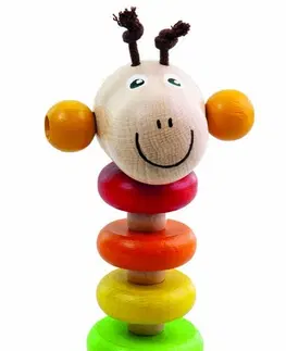 Drevené hračky DETOA - Drevená žirafa, na gume