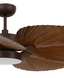 Stropné ventilátory so svetlom Beacon Lighting Stropný ventilátor Bali LED svietidlo bronzová