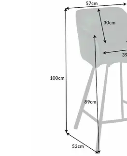Barové stoličky LuxD Dizajnová barová stolička s podrúčkami Giuliana 100 cm zelený zamat