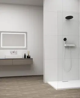 Sprchové dvere POLYSAN - ESCA WHITE MATT jednodielna sprchová zástena na inštaláciu k stene, číre sklo, 700  ES1070-03