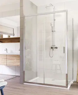 Sprchovacie kúty MEREO - Sprchový kút, LIMA, obdĺžnik, 100 x 90 cm, chróm ALU, sklo Číre CK86423K