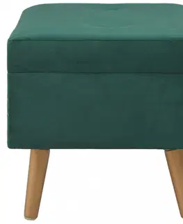 Lavice a stoličky Lavica s úložným priestorom 3 ks zamat / drevo Dekorhome Sivá