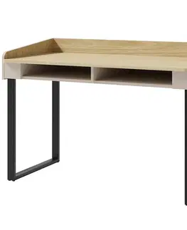 Moderné kancelárske stoly Písací Stôl Alessio AE10 Béžová /Dub
