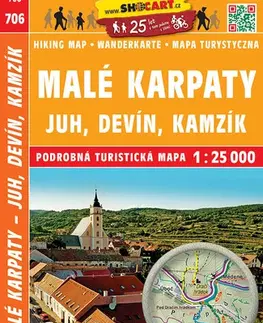 Turistika, skaly Malé Karpaty - Juh, Devín, Kamzík - TM č. 706, 1: 25 000