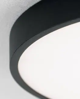 Stropné svietidlá Orion Stropné svietidlo Bully LED v čiernej farbe, 3 000 K, Ø28 cm