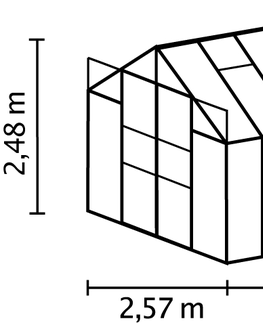 Skleníky Skleník URANUS 11500 polykarbonát čierny Lanitplast Polykarbonát 4 mm