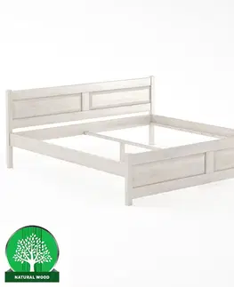 Drevené postele Posteľ buková LK109–200x200 bielený