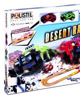 Hračky - autodráhy a garáže pre autíčka POLISTIL - Autodráha Desert Rally Slot Set