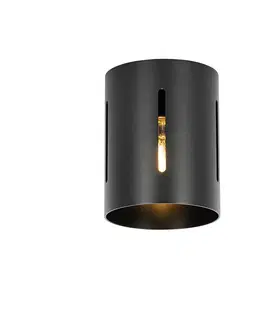 Stropne svietidla Dizajnové stropné svietidlo čierne - Yana