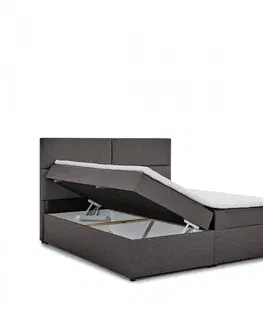Boxspring Boxspringová posteľ AMBER 160 Eltap Soft 17  (ekokoža) - biela