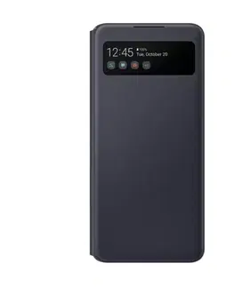 Puzdrá na mobilné telefóny Puzdro Samsung Smart S-View Cover Galaxy A42 - A426B, black (EF-EA426PBEGEE) EF-EA426PBEGEE