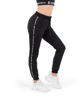 Dámske klasické nohavice Tepláky inSPORTline Comfyday Woman predĺžená - čierna - M