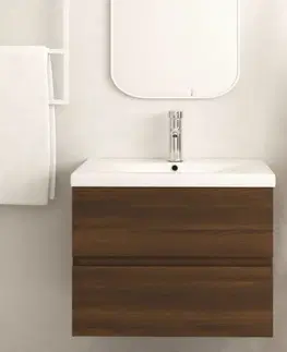 Kúpeľňové skrinky Skrinka pod umývadlo 60 cm Dekorhome Dub sonoma sivý