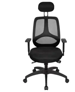 Kancelárske kreslá Otočná stolička Deluxe Čierna