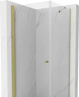 Vane MEXEN/S - Pretória sprchovací kút 100x100 cm, transparent, zlatá + sprchová vanička vrátane sifónu 852-100-100-50-00-4070G