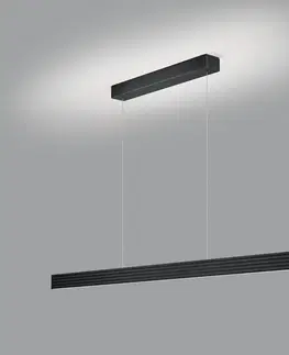 Závesné svietidlá Knapstein Závesné LED svietidlo Fara, up/down 152cm čierna