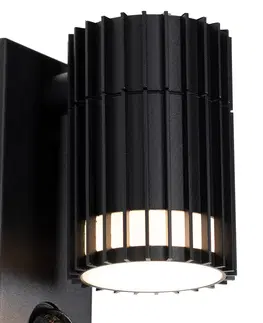 Vonkajsie nastenne svietidla Design buiten wandlamp zwart met bewegingssensor IP44 - Boris