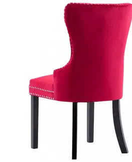 Jedálenské stoličky a kreslá Jedálenská stolička 2 ks zamat / kaučukovník Dekorhome Sivá