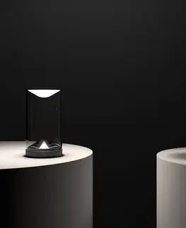 Lampy na nočný stolík Lumina Lumina Eva stolná LED 3000K podstavec čierny Ø12cm
