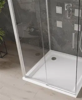 Vane MEXEN/S - OMEGA sprchovací kút 3-stenný 100x100, transparent, chróm + vanička vrátane sifónu 825-100-100-01-00-3s-4010