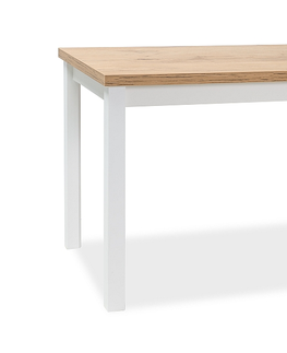 Jedálenské stoly BONO jedálenský stôl 120x68 cm, dub Lancelot /biely matný
