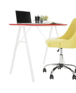 Písacie stoly Počítačový stôl, biela/červená, RALDO