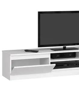 TV stolíky Moderný TV stolík ROMANA160, biely